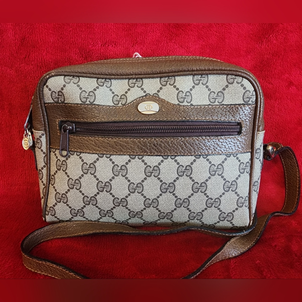 Vintage Gucci Canvas Crossbody Bag